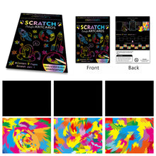 Load image into Gallery viewer, Scratch Art Painting Paper Card Kit Rainbow Color Cartoon Dinosaur Drawing Board Kids DIY Educational Toys Bithday Gift Toys