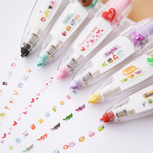 Load image into Gallery viewer, Cartoon Floral Sticker Tape Pen Kids Stationery Notebook Diary Decoration Tapes Label Sticker Paper Decor for Children Toy