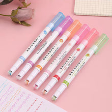Load image into Gallery viewer, 1pc Highlighter Pen Flowers Line Shaped Marker with Roller Curve Liner Marker for Writing Journaling Drawing Stationery