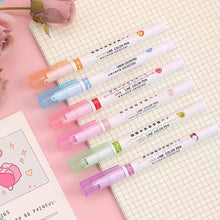 Load image into Gallery viewer, 1pc Highlighter Pen Flowers Line Shaped Marker with Roller Curve Liner Marker for Writing Journaling Drawing Stationery
