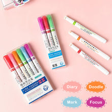 Load image into Gallery viewer, 1pc Highlighter Pen Flowers Line Shaped Marker with Roller Curve Liner Marker for Writing Journaling Drawing Stationery