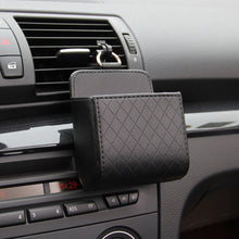 Load image into Gallery viewer, Leather Car Outlet Air Auto Vent Trash Box Car Storage Bag Hanging Storage Box Auto Mobile Phone Holder Orangnizer Hanging Box