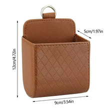 Load image into Gallery viewer, Leather Car Outlet Air Auto Vent Trash Box Car Storage Bag Hanging Storage Box Auto Mobile Phone Holder Orangnizer Hanging Box