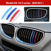 Load image into Gallery viewer, 3pcs/Set M Power Car Racing Front Grille Trim Strips For BMW E46 E90 E91 E92 E93 F30 E60 E61 F10 G30 G20 F07 F11 F18 Performance