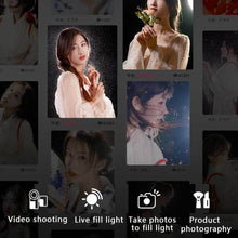 Load image into Gallery viewer, Mobile Phone Bracket Fill Light Portable Telescopic Multi-function LED light For Live Phone Photo Video Vlog