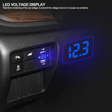 Load image into Gallery viewer, 4.2A Dual Port Toma Fast Phone Charger With LED Voltmeter Car USB built-in Socket Adapter Charger 12V 24V For Honda CRV