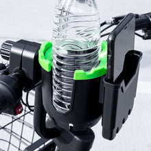 Load image into Gallery viewer, Universal Motorcycle 2 in 1 Cup Phone Holder for Stroller Bike Non-Slip Drink Water Bottle Holder with Phone Storage Mount