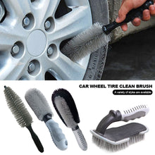 Load image into Gallery viewer, Car Wash Cleaning Brush Beauty Wheel Hub Gap Cleaning Tool Brush T-bend Handle Brush Special Tire Brush