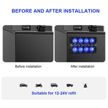 Load image into Gallery viewer, 8 Gang Rocker Switch Panel Car Replaceable Fuse Holder ON/Off Pre-Wired for Automotive Car Truck Marine Boat RV Auto Accessories