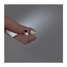 Load image into Gallery viewer, Niche Asymmetric Opal Star Earrings Temperamental Silver Astronaut Earrings Ear Studs Jewelry Accessories