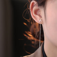 Load image into Gallery viewer, Fashion Letter Earrings Simple Silver Letter Earrings Tassel Earrings Jewelry Accessories for Women