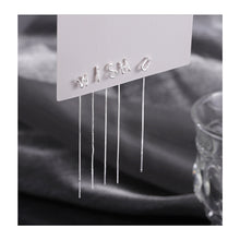 Load image into Gallery viewer, Fashion Letter Earrings Simple Silver Letter Earrings Tassel Earrings Jewelry Accessories for Women