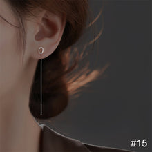Load image into Gallery viewer, Fashion Letter Earrings Simple Silver Letter Earrings Tassel Earrings Jewelry Accessories for Women