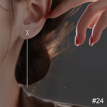 Load image into Gallery viewer, Fashion Letter Earrings Simple Silver Letter Earrings Tassel Earrings Jewelry Accessories for Women