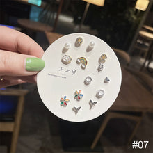 Load image into Gallery viewer, Exquisite Small One-week Earring Set Temperamental Simple Ear Studs Delicate Alloy Earrings Jewelry for Women