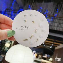 Load image into Gallery viewer, Exquisite Small One-week Earring Set Temperamental Simple Ear Studs Delicate Alloy Earrings Jewelry for Women
