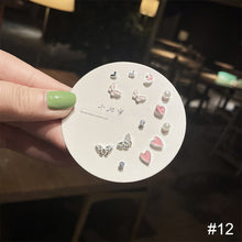 Load image into Gallery viewer, Exquisite Small One-week Earring Set Temperamental Simple Ear Studs Delicate Alloy Earrings Jewelry for Women