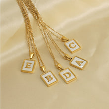Load image into Gallery viewer, Stainless Steel Square Letter Necklace Fashion Creative Titanium Steel Letter Pendant Necklace Women Jewelry Accessory