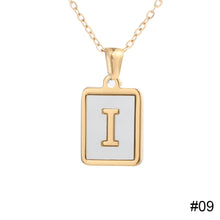 Load image into Gallery viewer, Stainless Steel Square Letter Necklace Fashion Creative Titanium Steel Letter Pendant Necklace Women Jewelry Accessory