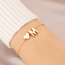 Load image into Gallery viewer, Simple Fashion Love Letter Bracelet Retro Adjustable Alloy Letter Bracelet Women Hand Jewelry Accessory
