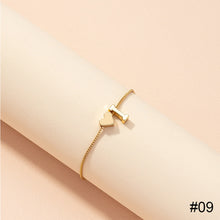 Load image into Gallery viewer, Simple Fashion Love Letter Bracelet Retro Adjustable Alloy Letter Bracelet Women Hand Jewelry Accessory