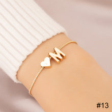 Load image into Gallery viewer, Simple Fashion Love Letter Bracelet Retro Adjustable Alloy Letter Bracelet Women Hand Jewelry Accessory