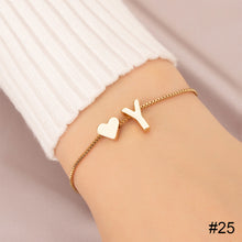 Load image into Gallery viewer, Simple Fashion Love Letter Bracelet Retro Adjustable Alloy Letter Bracelet Women Hand Jewelry Accessory