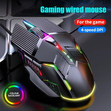 Load image into Gallery viewer, Ergonomic Wired Gaming Mouse USB Computer Mouse Gaming RGB Mause Gamer Mouse 6 Button LED Silent Mice for PC Laptop