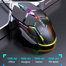 Load image into Gallery viewer, Ergonomic Wired Gaming Mouse USB Computer Mouse Gaming RGB Mause Gamer Mouse 6 Button LED Silent Mice for PC Laptop