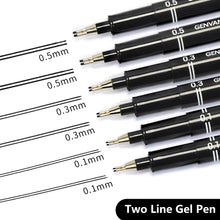 Load image into Gallery viewer, 0.1/0.3/0.5mm Creative Double Line Gel Pen Art Drawing Graffiti Pen Test Stationery Supplies for Architects
