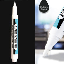 Load image into Gallery viewer, 0.7/1/2mm White Permanent Paint Pen Acrylic Maker Waterproof Oily Pens for Wood Rock Plastic Leather Glass Stone Metal Canvas Ceramic Deep Hole Marker