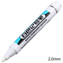 Load image into Gallery viewer, 0.7/1/2mm White Permanent Paint Pen Acrylic Maker Waterproof Oily Pens for Wood Rock Plastic Leather Glass Stone Metal Canvas Ceramic Deep Hole Marker