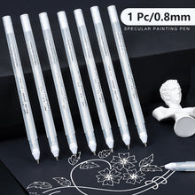 Load image into Gallery viewer, 0.8mm White Marker Pen Creative Ink Gel Pen Highlight Painting Graffiti Pens for Student Drawing Art Writing Stationery Supplies