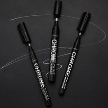Load image into Gallery viewer, 1Pcs 0.7/1/3mm Electroplating Chrome Mirror Marker Silver Liquid Hand-repair Chrome-plated Metal Waterproof Pen Craftwork Paint Pen for Cards Posters Rock Mugs