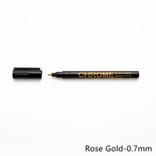 Load image into Gallery viewer, 1Pcs 0.7/1/3mm Electroplating Chrome Mirror Marker Silver Liquid Hand-repair Chrome-plated Metal Waterproof Pen Craftwork Paint Pen for Cards Posters Rock Mugs