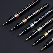 Load image into Gallery viewer, 0.7mm Electroplating Chrome Mirror Silver Marker Liquid Hand-repair Chrome-plated Metal Waterproof Pen Craftwork Paint Pen for Cards Posters Rock Mugs