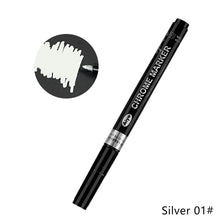 Load image into Gallery viewer, 0.7mm Electroplating Chrome Mirror Silver Marker Liquid Hand-repair Chrome-plated Metal Waterproof Pen Craftwork Paint Pen for Cards Posters Rock Mugs
