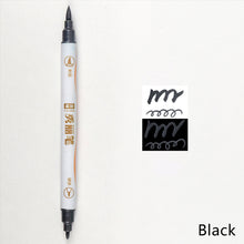 Load image into Gallery viewer, 10 Colors Double Head Fine Point Brush Metallic Marker Pens Calligraphy Brush Pens Set for Painting Drawing Art Learning Stationery