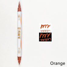 Load image into Gallery viewer, 10 Colors Double Head Fine Point Brush Metallic Marker Pens Calligraphy Brush Pens Set for Painting Drawing Art Learning Stationery