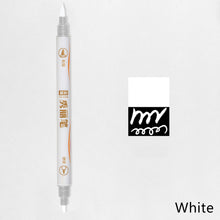 Load image into Gallery viewer, 10 Colors Double Head Fine Point Brush Metallic Marker Pens Calligraphy Brush Pens Set for Painting Drawing Art Learning Stationery