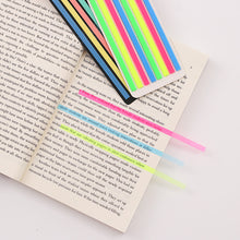 Load image into Gallery viewer, 160Pcs Color Stickers Transparent Fluorescent Index Tabs Sticky Note Label Stationery PET Children Gifts School Office Supplies