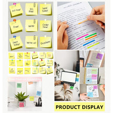 Load image into Gallery viewer, 160Pcs Color Stickers Transparent Fluorescent Index Tabs Sticky Note Label Stationery PET Children Gifts School Office Supplies
