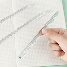 Load image into Gallery viewer, 15cm Simple Transparent Triangle Ruler Student Drawing Measuring Ruler Examination Office Ruler Stationery School Supplies