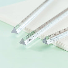 Load image into Gallery viewer, 15cm Simple Transparent Triangle Ruler Student Drawing Measuring Ruler Examination Office Ruler Stationery School Supplies