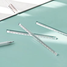 Load image into Gallery viewer, 15cm Simple Transparent Triangle Ruler Student Drawing Measuring Ruler Examination Office Ruler Stationery School Supplies