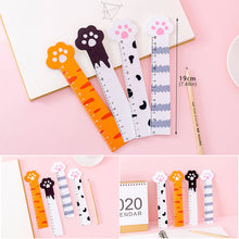 Load image into Gallery viewer, 15cm Cute Kawaii Kitty Paw Cat Straight Ruler Wooden Ruler for Student Drawing Measuring Office Stationery School Supplies