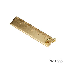 Load image into Gallery viewer, 6cm Mini Copper Ruller Vintage Brass Metal Straight Ruler Key Pendant Measuring Tool Father's Day Dad Birthday Gifts
