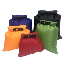 Load image into Gallery viewer, 5pcs Outdoor Swimming Waterproof Dry Bag Beach Buckled Storage Sack Camping Rafting Snorkeling Bags With Adjustable Strap Hook