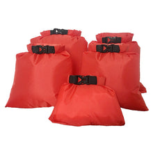 Load image into Gallery viewer, 5pcs Outdoor Swimming Waterproof Dry Bag Beach Buckled Storage Sack Camping Rafting Snorkeling Bags With Adjustable Strap Hook