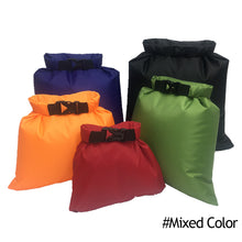 Load image into Gallery viewer, 5pcs Outdoor Swimming Waterproof Dry Bag Beach Buckled Storage Sack Camping Rafting Snorkeling Bags With Adjustable Strap Hook
